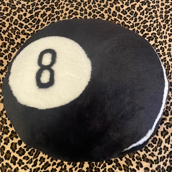 Dolls Kill Other - DOLLS KILL 🎱 Magic Eight Ball Billiards Pool Decor Pillow Home Black Dorm Fur